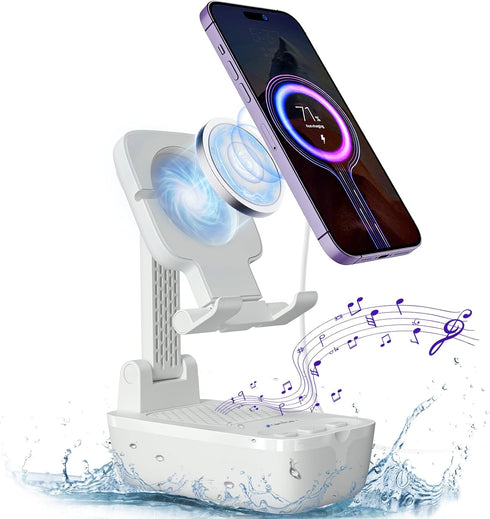 comiso Gifts for Men Women, from Wife,IPX7 Waterproof Cell Phone Stand with Bluetooth Speaker,Anti-Slip Design Shower Phone Speaker with HD Stereo...