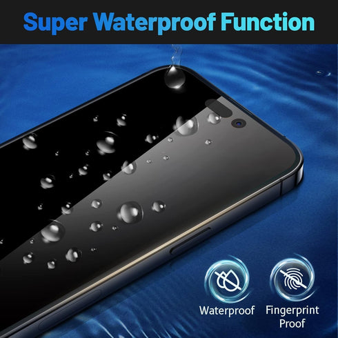 Privacy Screen Protector for iPhone 15/15 Pro, 2.5D Edge Full Coverage Anti-Spy 9H Tempered Glass, Dynamic Island Compatible,6.1’-2 Pack...