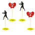 48Pcs Black Red Glitter Boxing Gloves Boxer Cupcake Toppers Fitness Cupcake Picks Boxer Birthday Party Decorations...