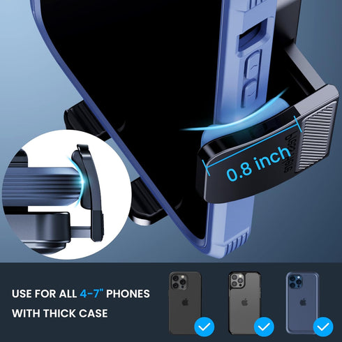 Car Phone Holder Mount Phone Mount for Car Dashboard Windshield Air Vent Universal Cell Phone Automobile Cradles Hands-Free Phone Stand for Car Fi...