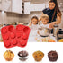 2-Pack Silicone Muffin Pan | 6-Cup Non-Stick Chocolate Cookie Molds | BPA-Free, Food-Grade Silicone | Oven, Microwave, Dishwasher Safe | Perfect f...