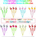 24PCS Farm Animal Drinking Straws Reusable for Kids Farm Theme Birthday Party Favors Supplies Decorations with 2 PCS Cleaning Brushes (Farm Animal...