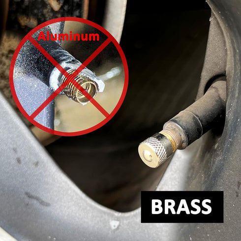 Dsycar 12 Pack Tire Valve Stem Caps, Premium Metal Brass Valve Stem Caps with Rubber Gasket, Universal Tire Valve Dust Proof Covers for Cars, Truc...