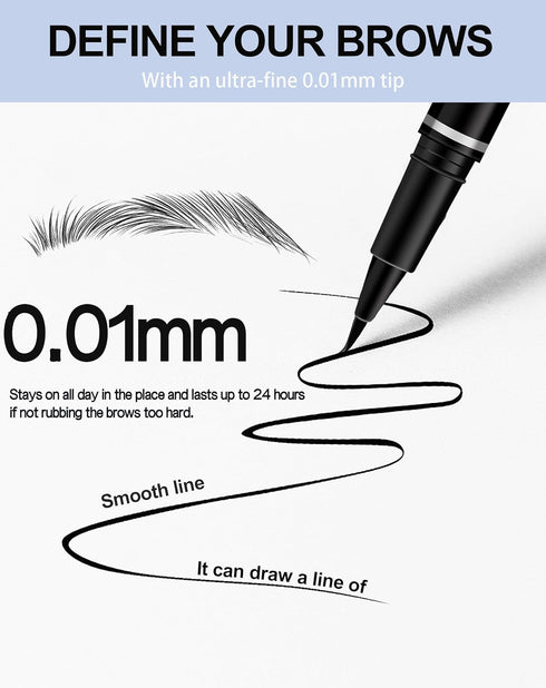 5 Colors Eyebrow Pencil, Multifunctional Ultra-Fine Liquid Eyeliner & Eyebrow Pencil,Long-Lasting Waterproof&Smudge Proof, Quick Drying, Smoothly,...