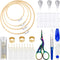 Mudder 53 Pieces Cross Stitch Tool Embroidery Starter Kit Includes Bamboo Circle Cross Stitch Hoop Ring Sewing Scissors Needle Threading Tools Thi...