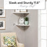 InPlace Shelving 0191806 11.8-Inch Wide Floating Corner Wall Shelf, White...