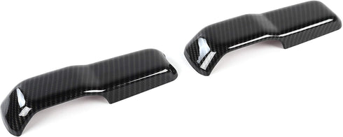 CheroCar JL Engine Hood Hinge Cover Decoration Cover Stickers Rec Exterior Accessories for Jeep Wrangler JL & Jeep Gladiator JT 2018-2025(Carbon F...