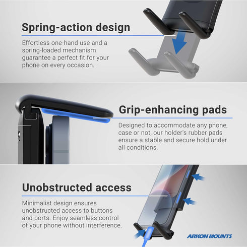 ARKON Mounts Bike Handlebar Phone Mount for iPhone 7 6S 6 Plus 7 6S 6 Galaxy Note 5 4 Galaxy S7 S6...