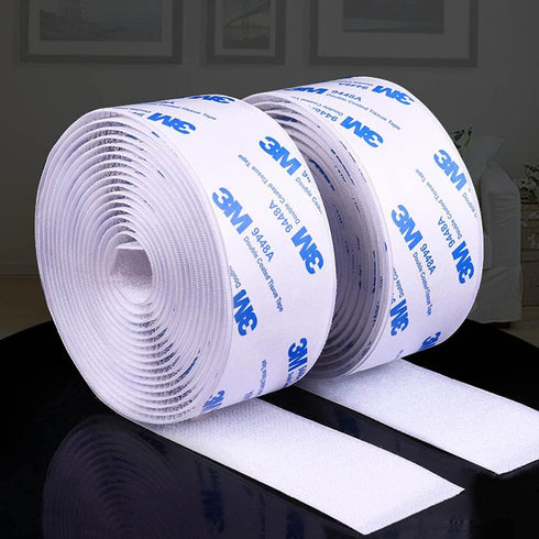 3M Hook and Loop Double Sided Tape, Self Sticky Adhesive Tape, Interlocking Tape Sewing Fasteners for Window Fixing, Photo Frames, Mosquito Net, C...