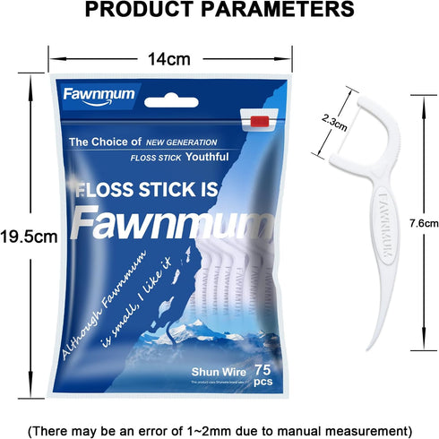 300 Count Dental Floss Picks - Thorough Teeth Cleaning, Strong and Tough Floss (75 Count * 4 Bags)...