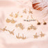 Asooll 9Pairs Star Heart Moon Multiple Stud Earrings set Fashion Stud Earring Set for Women...