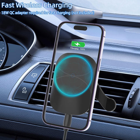 Magnetic Wireless Car Charger Compatible for MagSafe Car Mount,15W Fast Charging 360° Adjustment Air Vent Holder Stand for iPhone 14 Series?iPhone...