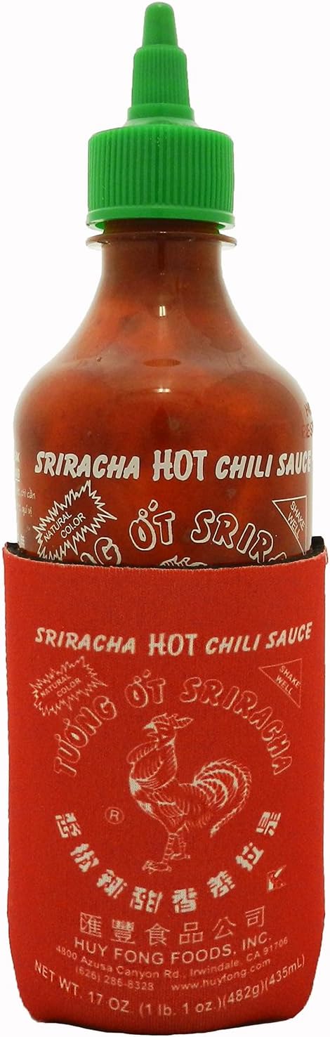 Huy Fong Sriracha Hot Chili Sauce Officially Licensed Insulated Can Cooler (Size - 12 oz.) - Great Hot Sauce Lover Gift!...