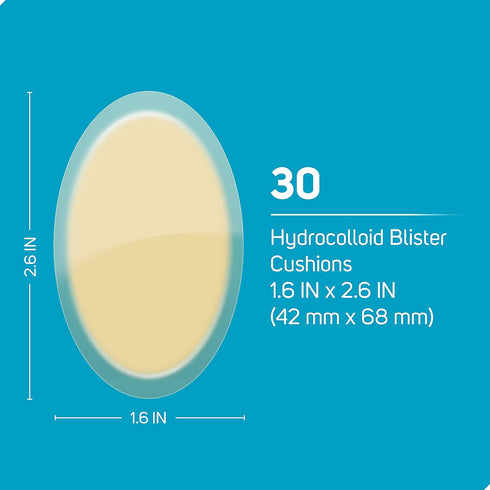 Care Science Hydrocolloid Gel Blister Cushion Bandages, 30 ct | Cushions & Protects Blisters, Long-Lasting...