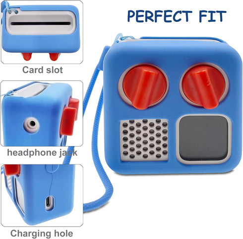 Hard Carrying Case and Silicone Skin Cover for YOTO Mini Screen-Free Bluetooth Audio Player, Compatible Accessories for Yoto Mini Make Your Own Ca...