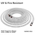 6FT RG6 Coaxial Extension - White Cable with F Connector, Low Loss, High Speed for Digital TV Aerial, Antenna, and Satellite...