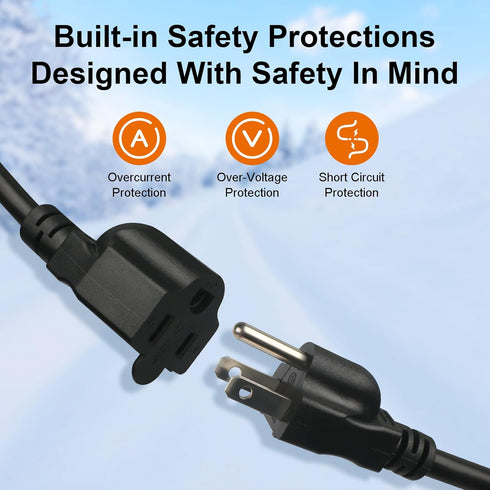 Snow Blower Electric Start Cord 02483100 for Ariens, MTD, Murray, Tecumseh 629-0071, 929-0071, 929-0071A, 929-0071B, 6219MA, 32450B 2X 524WE 528SW...