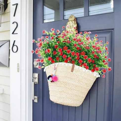 GREENRAIN Artificial Flowers Outdoor Fake Flowers for Decoration UV Resistant No Fade Faux Plastic Plants Garden Porch Window Box Décor (6 Bundles...