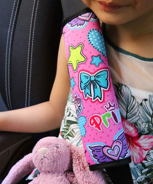 YR Seat Belt Cover for Kids, Soft Comfort Seat Belt Cushion for Children, Cute Cartoon Pattern Car Seat Belt Pads Cover for Girls and Boys, 1 Pack...