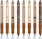 BAYTORY 8Pcs Cute Retractable Erasable Gel Pens, Blue and Black Ink Pen with Eraser Clear, Smooth Writing Comfortable to Use for Note Taking Marki...