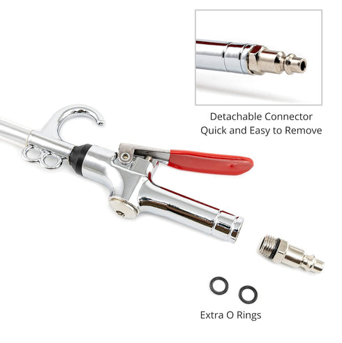 NEIKO 31122A High Flow Air Blow Gun, 17-26 Inch Extensible Air Nozzle Blow Gun, Pneumatic Air Compressor Accessories, Blow Gun Air Tool, Operating...