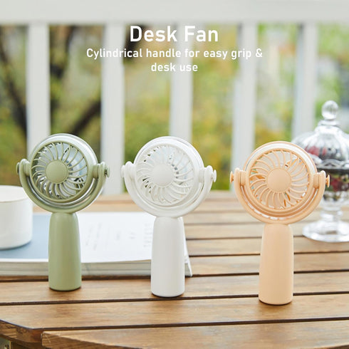 Personal Fan - Powerful 4-Blade Mini Handheld Fan, 3-Speed Adjustable, USB Rechargeable, 1200mAh Battery, Lightweight & Portable for Travel & Outd...