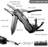 Multitool Pocket Pliers Folding Knife Stainless Steel Survival Camping Knife Bottle Opener Screwdrivers Liner Lock Durable Sheath Gifts for Men Pe...