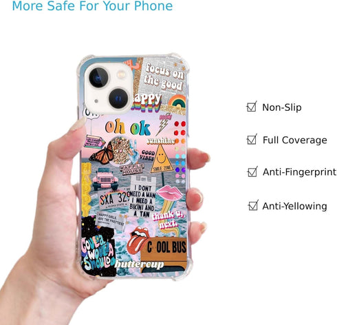Summer Aesthetic Case Compatible with iPhone 14 Plus, Beach Vibes Case for iPhone 14 Plus, Trendy TPU Bumper Phone Case Cover...