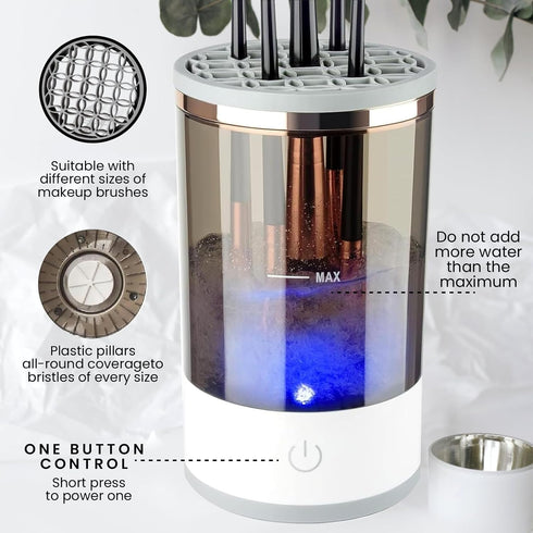 2024, Electric Makeup Brush Cleaner, Make Up Brush Cleaner, Electric Brush Cleaner, Automatic Makeup Brush Cleaner, Makeup Brushes Cleaner, Brushl...