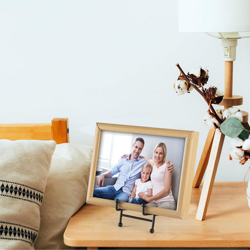Plate Stand 3 Pack Display Stand Metal Book Holder Stand Black Picture Holder Stand Small Plate Stand Metal Frame Plate Display Stand for Picture ...