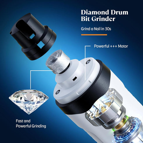 YABIFE Whisper Quiet Dog Nail Grinder, Dog Nail Trimmers Kit for Grooming, Electric Pet Nail File, Dual Lights for Quick Location, 2 Speeds, for P...