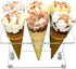 Ailelan Cone Display Stand - Clear Acrylic Ice Cream Cone Holders for Parties, Weddings, Buffets & Christmas (6 Holes)...