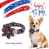 Unique Style Paws 4th of July Dog Collar with Bow American Flag Dog Collar with Bow Tie Adjustable Patriotic Dog Collar for Small Medium Large Dog...