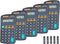 Basic Calculator Dual Power 8 Digit Desktop Calculator (Black,Set of 5)...