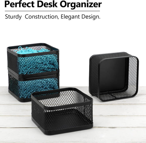 MaxGear Paper Clip Holder Paper clips Holder for Desk, Mesh Paper Clip Holders Paper Clip Box for Desk Paper Clip Organizer Office Binder Clip Hol...