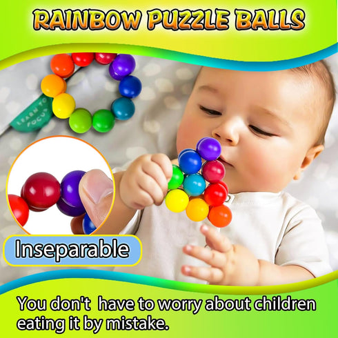 Autism Sensory Fidget Toys for Kids Toddler Adluts, Autistic Travel Toys Puzzle Ball ADHD Small Quiet Cool Stress Toy Stocking Stuffer Gift for Bo...