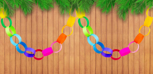 Mighty Bright Paper Chain Strips 1"X8" 180/Pkg-Assorted Colors...