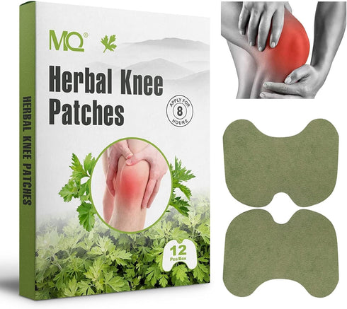 MQ 12 Count Knee Patches, Heat Patches for Knee, Knee Relief Patches, Warming Herbal Patches Long-Lasting Relief for Knee, Back, Neck, Shoulder, W...