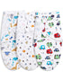 Bubble bear Baby Boy Girl Swaddle Blankets, 3-6 Months - Hypoallergenic, Adjustable Swaddle Sleep Sacks, Cute Soccer Ball, Dinosaur Pattern, 3 Pac...
