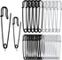 30PCS Large Safety Pins, 4" and 3" Heavy Duty Safety Pins Assorted, Big Safety Pins for Clothes, Stainless Steel Spring Lock Pins Blanket Pins for...
