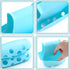 2 Pack Sponge Holder for Double-Sink, FineGood Saddle Caddy Brush Soap Organizer Storage Kitchen Bathroom Plastic Basket - Blue, Green...