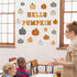 Whaline 92Pcs Hello Pumpkin Bulletin Board Kit Plaid Leopard Fall Pumpkin Decoration Border Cutout with Glue Points for Fall Harvest Thanksgiving ...