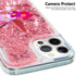 Case for iPhone 15 Pro Max, iPhone 15 Pro Max Case Cute Pink Glitter Luxury Sparkle Liquid for Girls Women Quicksand Clear Soft TPU Protective Pho...