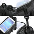Bike Handlebar Bag, Waterproof Bicycle Front Storage Bag, Bike Phone Holder Accessories, Transparent Pouch Touch Screen with Removable Shoulder St...