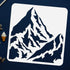 FINGERINSPIRE 3PCS Mountain and Tree Stencil 3 Styles 2 Size Hollow Out Mountain Range Stencil Reusable Valley Stencil Pine Trees Craft Stencil fo...