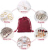 G2PLUS Red Velvet Jewelry Pouches, 20PCS Small Velvet Gift Bags with Drawstring, Wine Red Christmas Gift Bags for Wedding Favors, Candy Bag, Party...