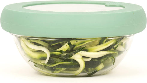 Food Huggers Replacement Lids for Glass Storage Containers Silicone & Glass Lids that Don’t Crack | Fits Most Round Container Brands & Bowls | 100...