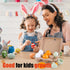 12PCS Wooden Toy Food Egg Kitchen Toys toddler Play Food Cooking DIY Kitchen Pretend Play Food Set, Early Development Easter Eggs for 2 years old...