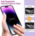 QHOHQ 3 Pack Screen Protector for iPhone 14 Pro Max 6.7 Inch with 3 Pack Tempered Glass Camera Lens Protector, Ultra HD, 9H Hardness, Scratch Resi...