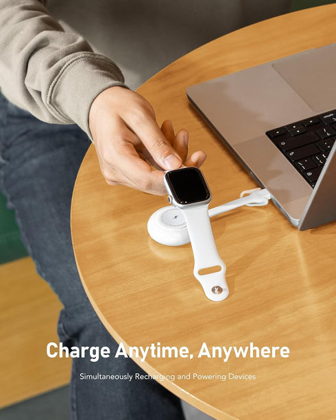 Portable Apple Watch Charger, 1200mAh Magnetic Keychain Wireless Power Bank Watch Charger for iWatch, Portable Magnetic Smart Watch Charger for Ap...